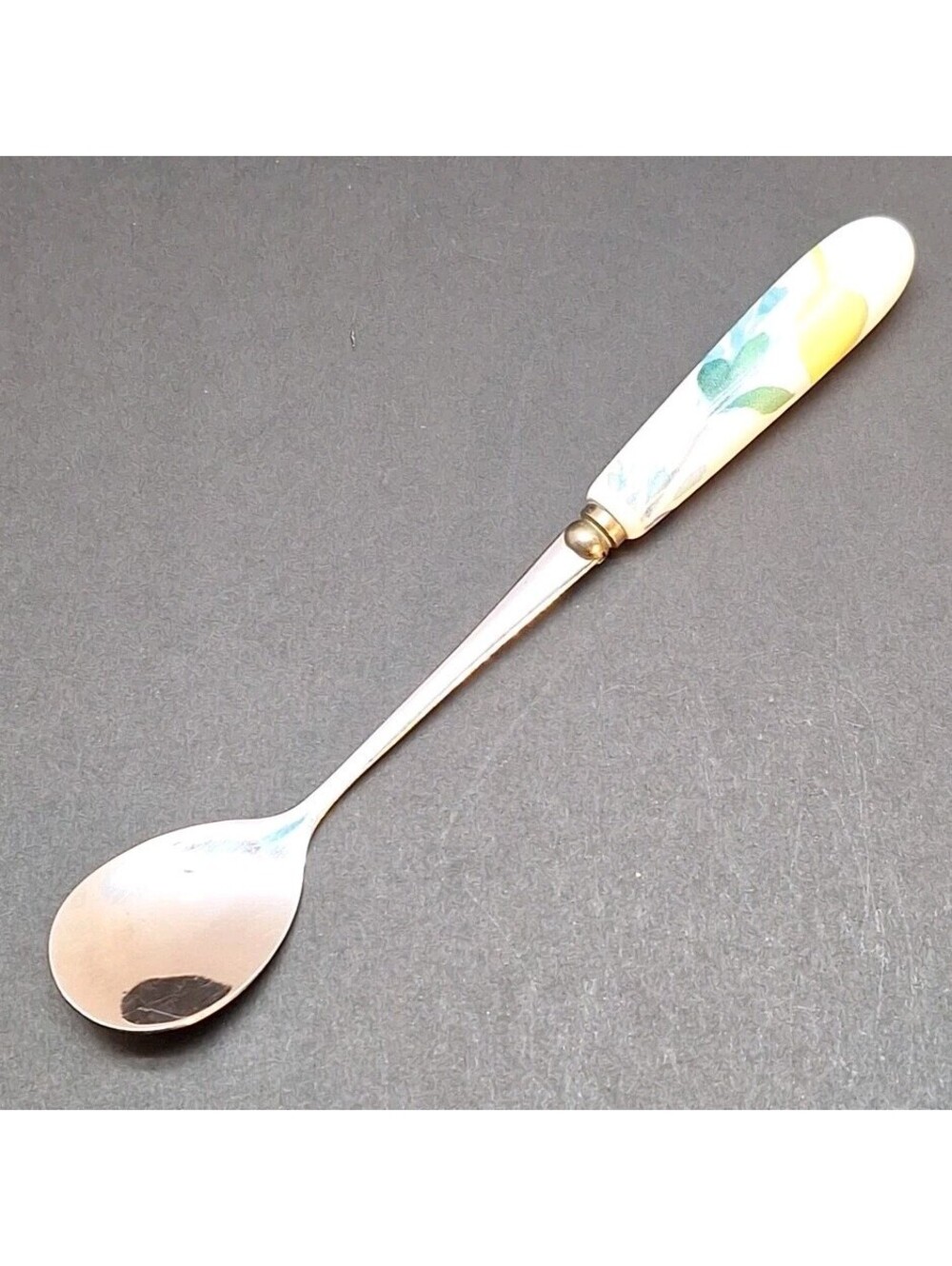 Portmerion Water Garden Teaspoon  Hand Painted Porcelain  Stainless Steel